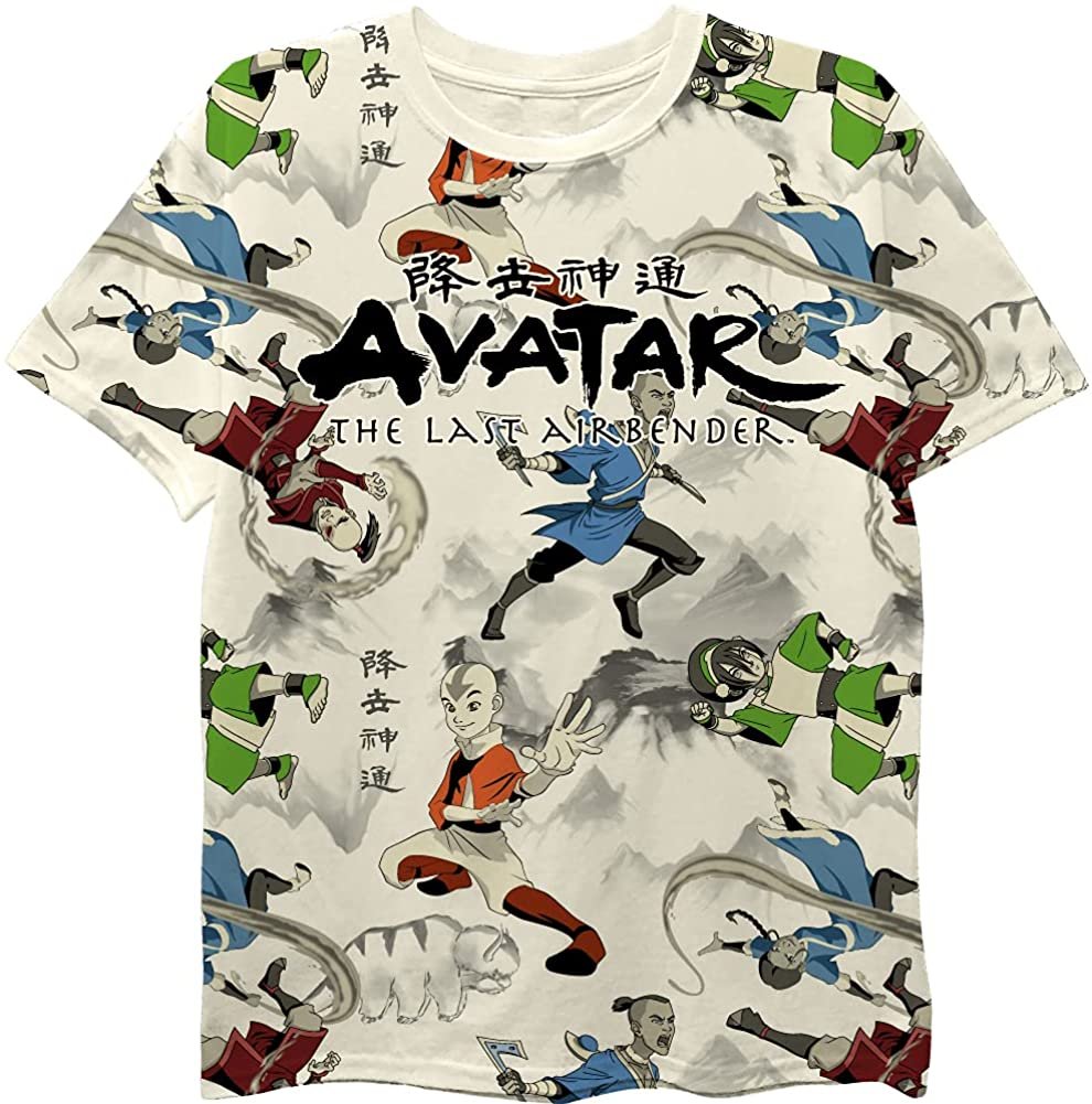 Boys Avatar Short Sleeve T-Shirt - Avatar The Last Airbender T-Shirt- Sizes 8-20