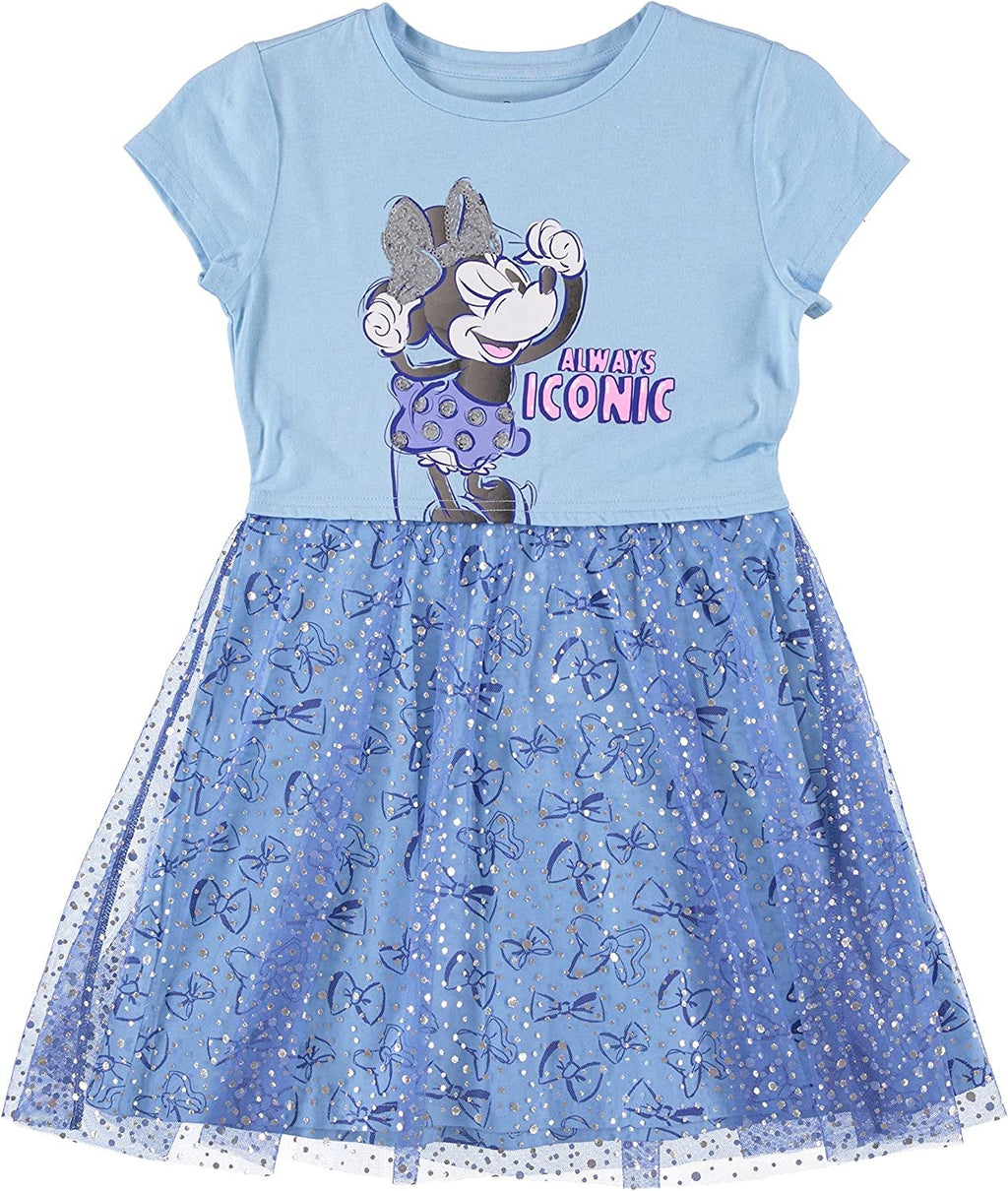 Disney Girls Red Minnie Mouse Dress- Minnie Mouse Tulle Tutu Dress- Sizes 4-16