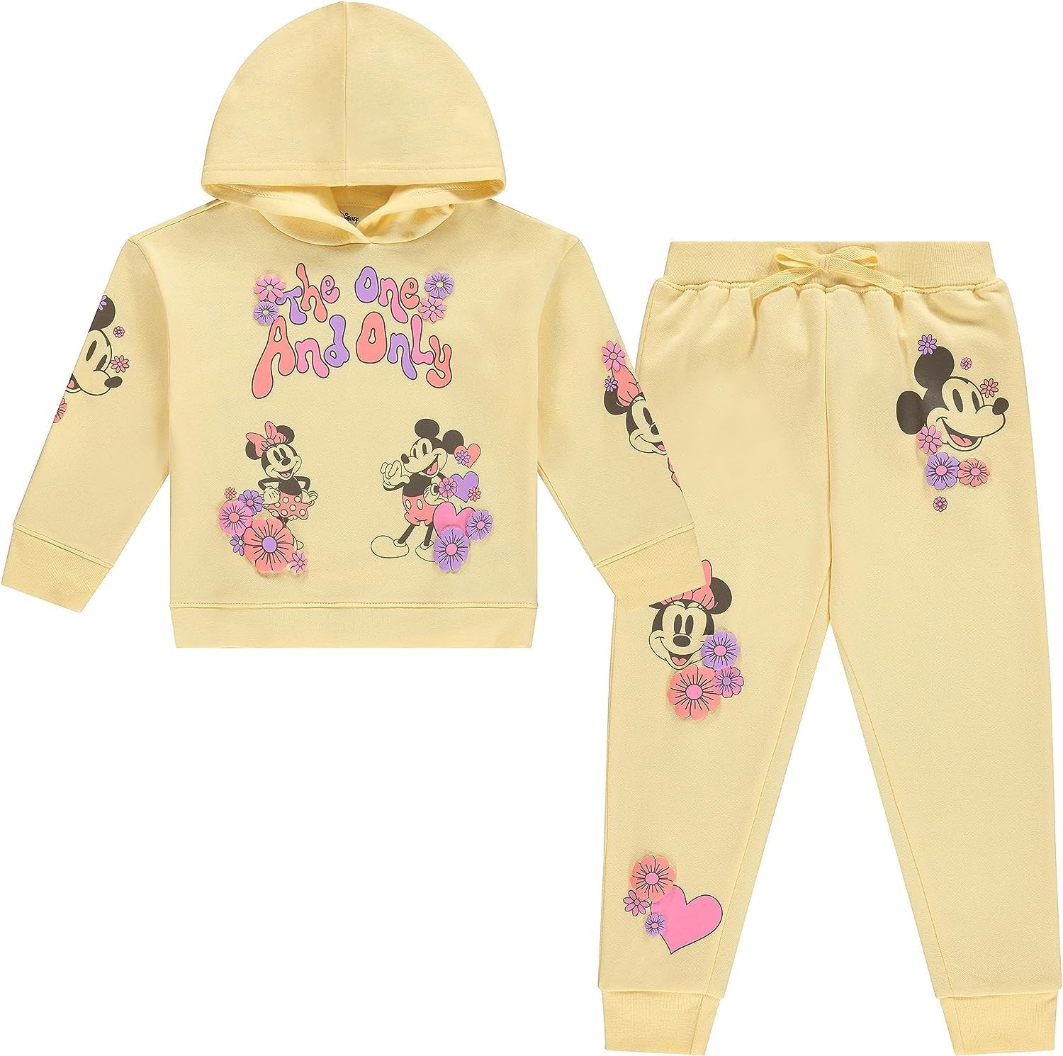 Disney Girls Minnie Mouse Hoodie and Jogger Clothing Set - Sizes 4-16