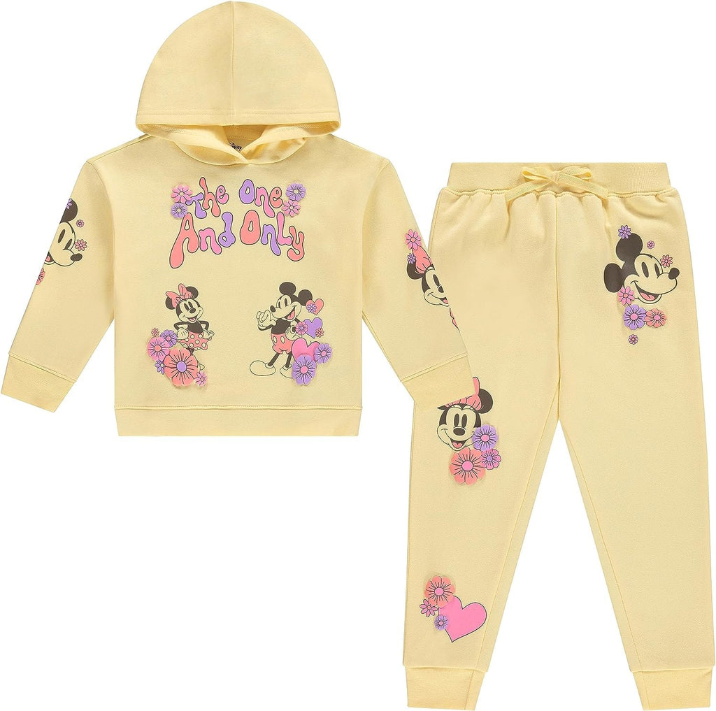 Disney Girls Minnie Mouse Hoodie and Jogger Clothing Set - Sizes 4-16