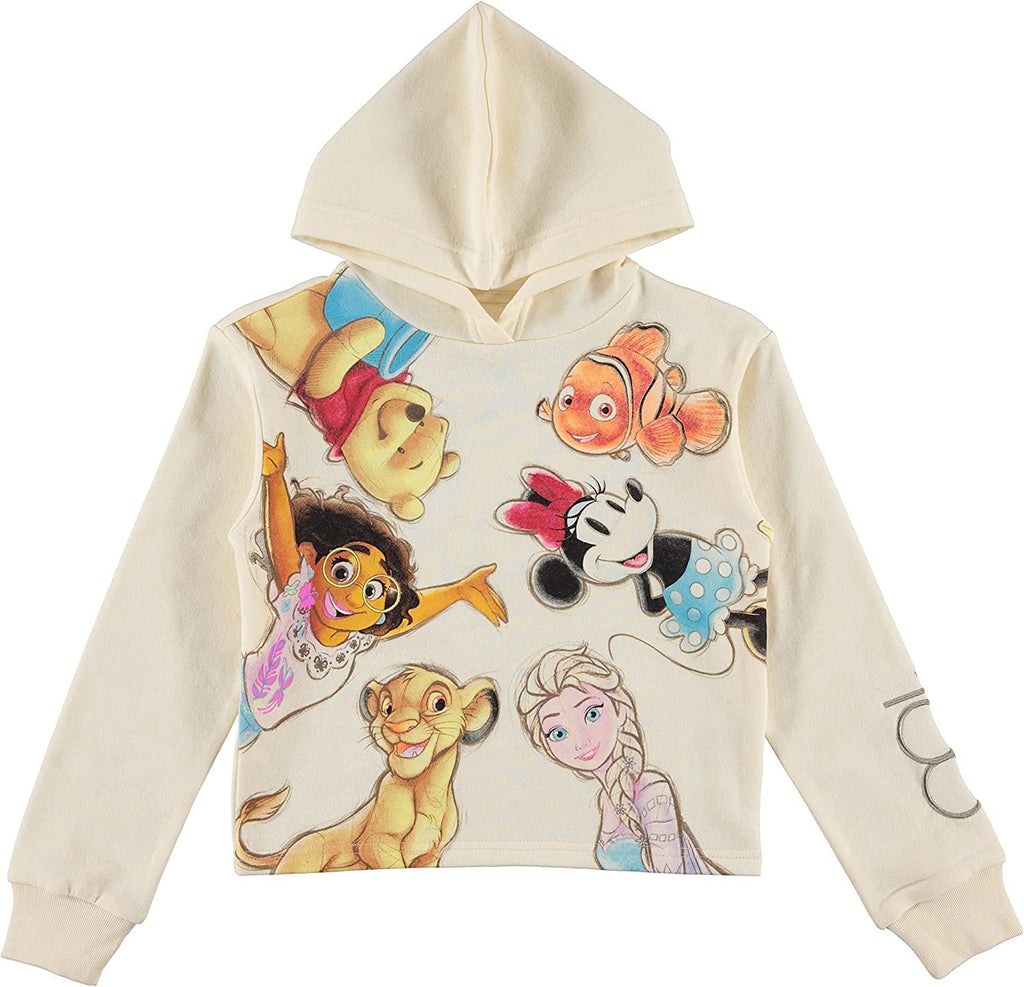 Celebrating 100 Years of Disney Magic with Our Girls' Cropped Hoodie and Jogger Set - Sizes 4-16