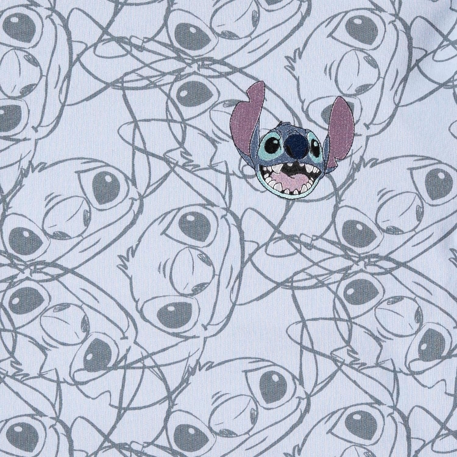 Lilo & Stitch Girls Sweatshirt -Jumbo Print and Embroidery Disney's Stitch Sweater- Sizes 4-16