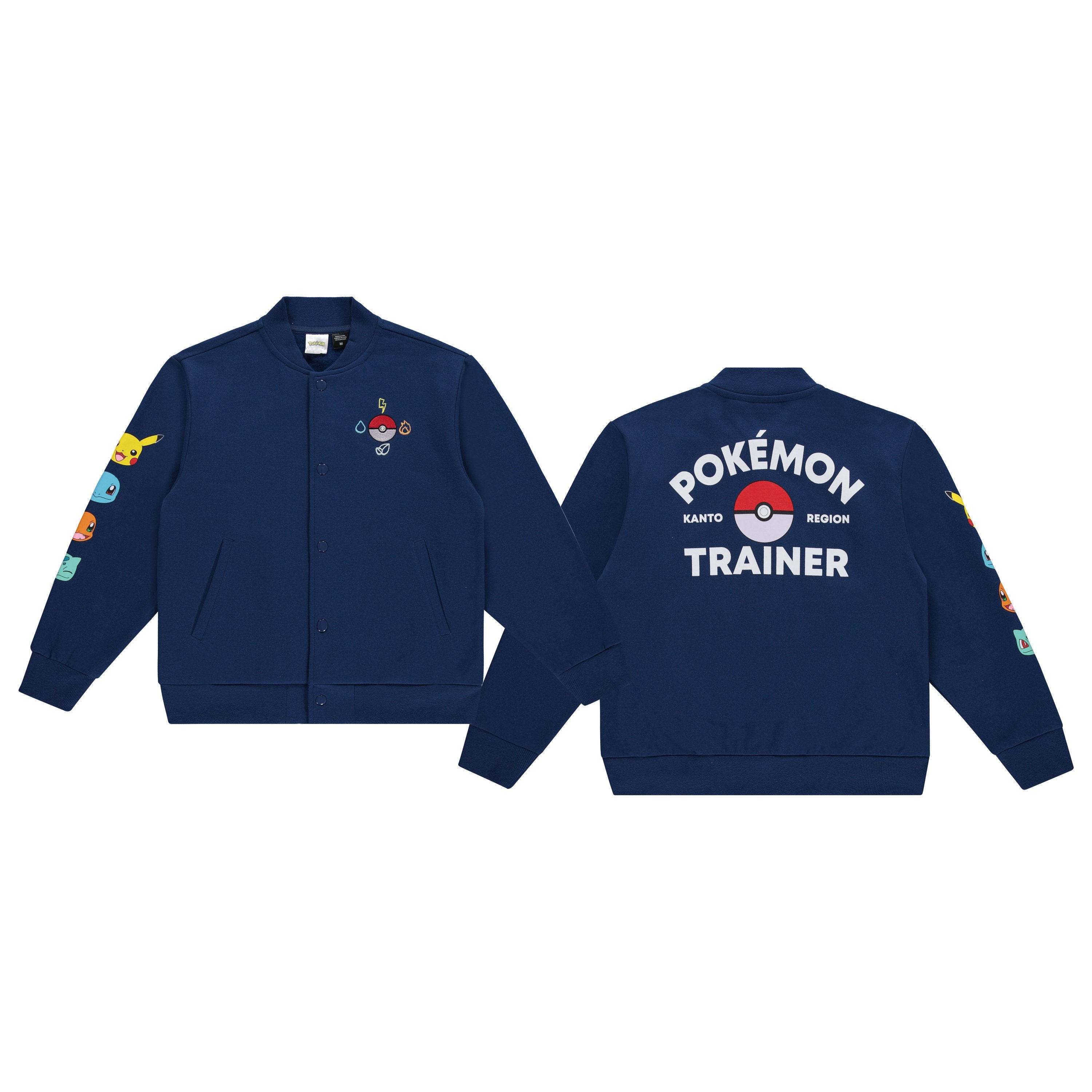 POKÉMON Boys Pokemon Fleece Bomber Jacket- Little and Big Boys Sizes XS-XL (4-16)