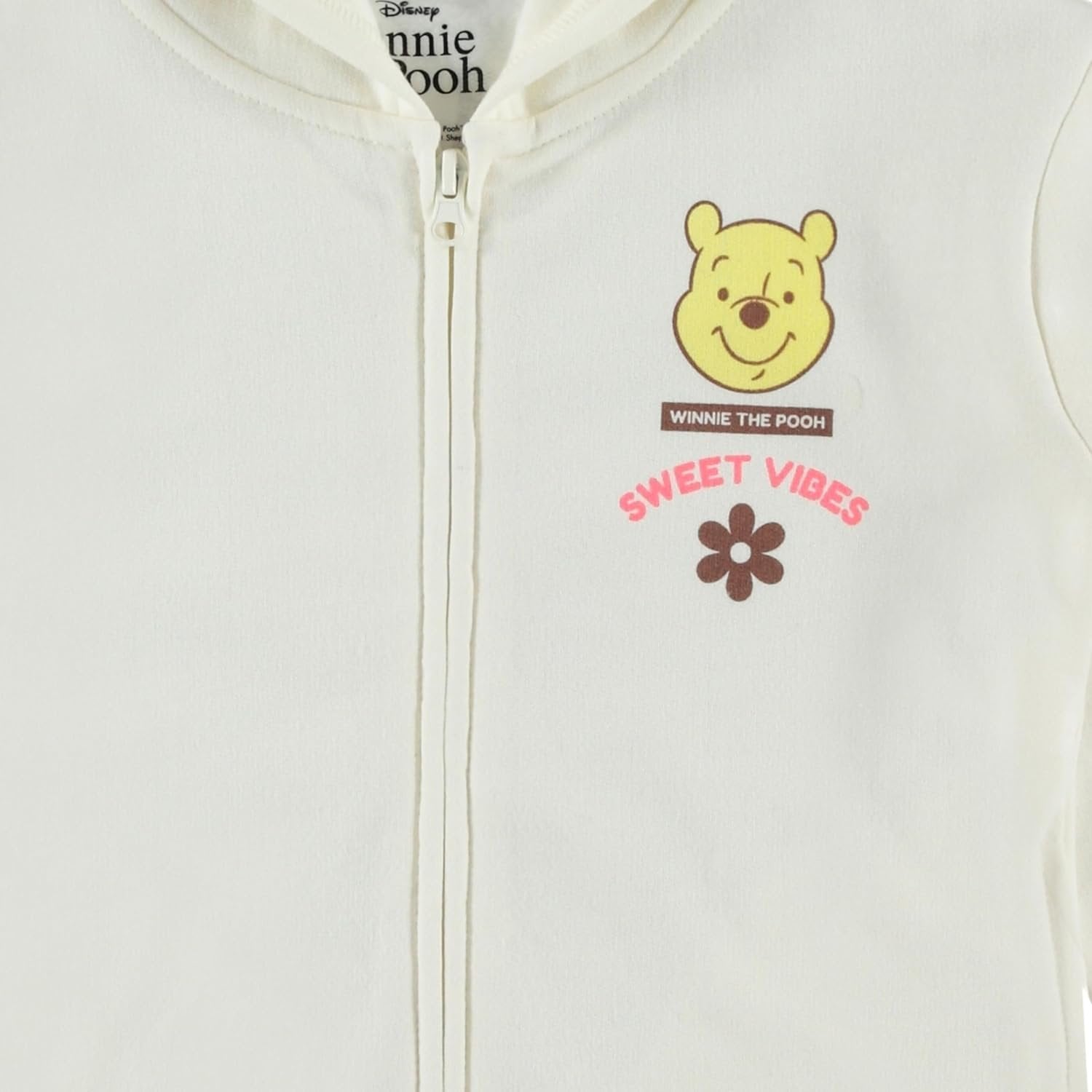 DISNEY Winnie the Pooh Girls Zip-Up Hoodie - Little and Big Girls Sizes 4-16