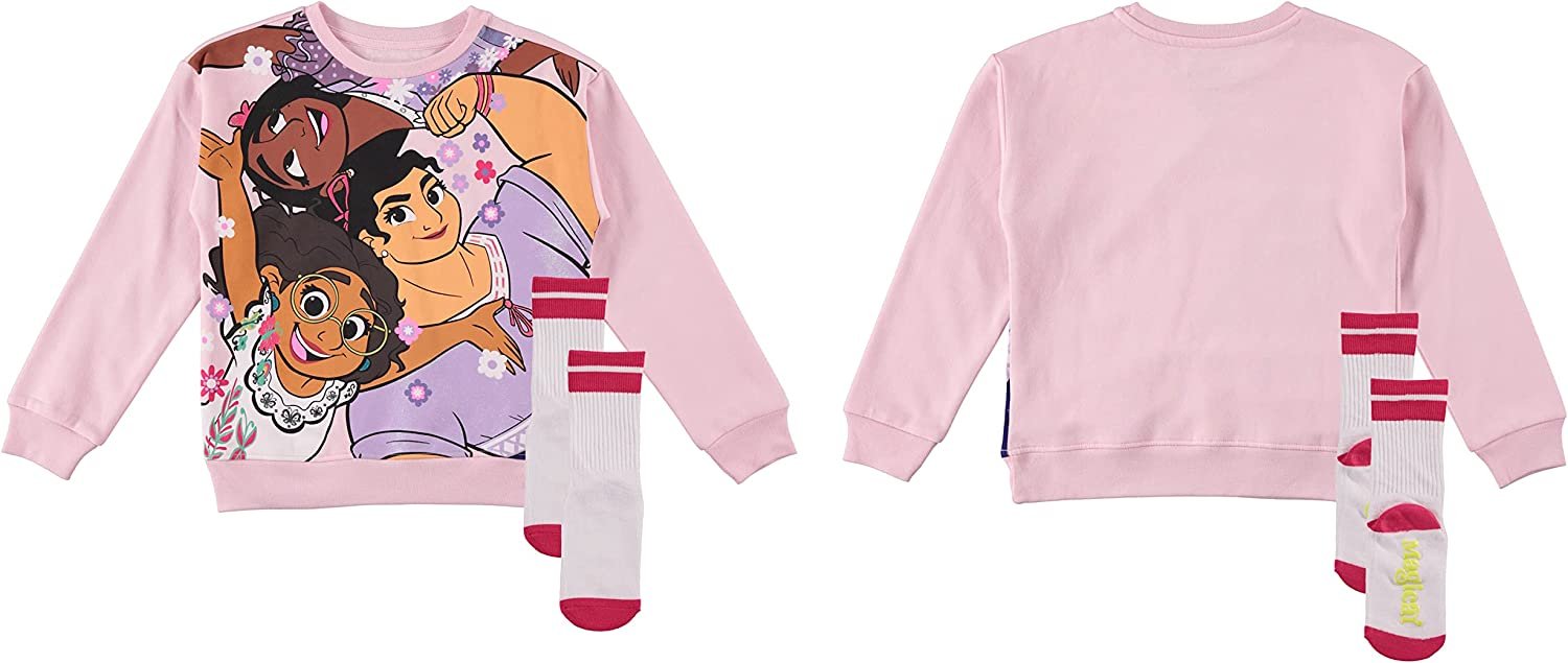 Disney Girls Encanto Sweatshirt - Mirabel, Isabela and Luisa - Sizes 2T-16