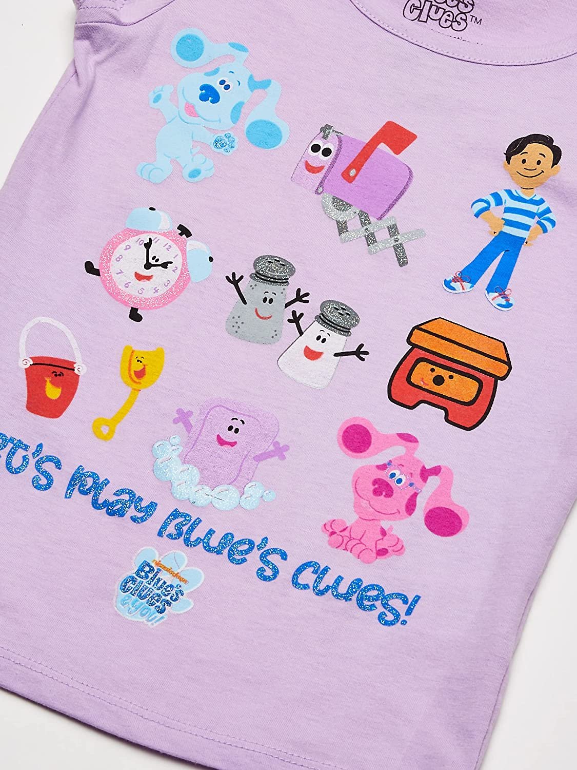 Nickelodeon Blue's Clues & You Character Toddler Girl Short Sleeve Tee-Blue, Josh, Magenta
