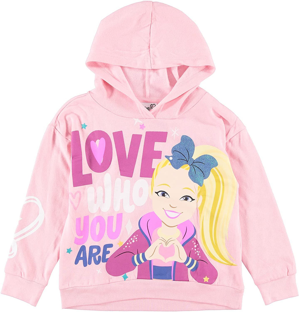 JoJo Siwa Girls Sweatshirt Hoodie and Jogger Clothing Set, Pink Sizes 4-20