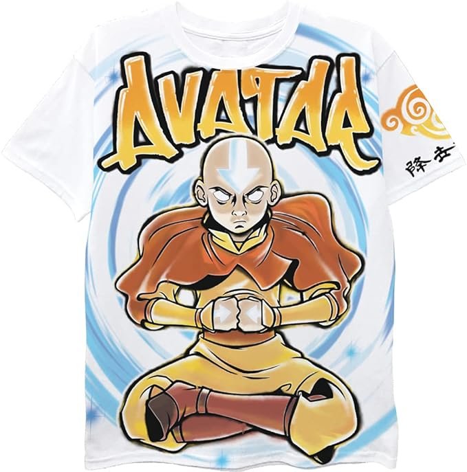 Boys Avatar Short Sleeve T-Shirt - Avatar The Last Airbender T-Shirt- Sizes 8-20