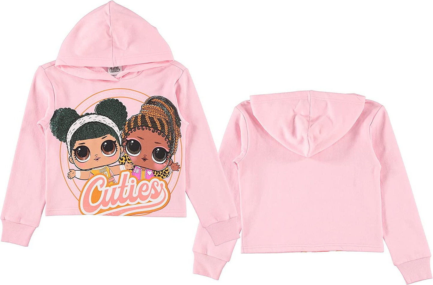 L.O.L. Surprise! Girls All Over Print Hoodie- Raw Edge Skimmer Hoodie Sizes 4-20
