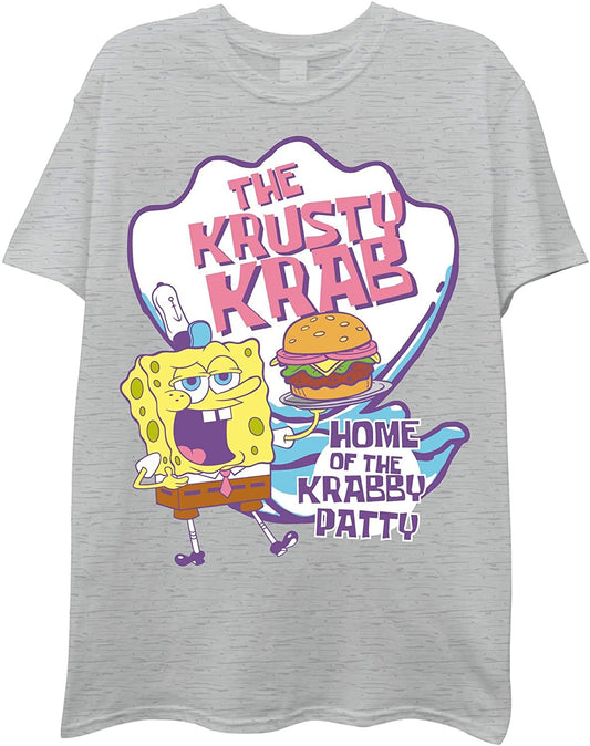 SpongeBob SquarePants Mens' Graphic Short Sleeve T-Shirt - The Krusty Krab Krabby Patty