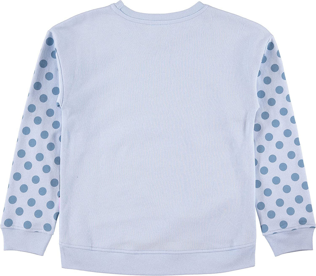 Lilo & Stitch Girls Sweatshirt -Jumbo Print and Embroidery Disney's Stitch Sweater- Sizes 4-16