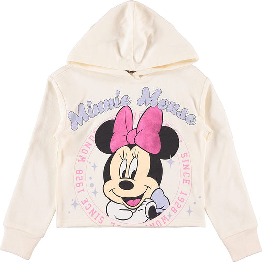 Minnie Mouse Girls Hoodie - Minnie Mouse Skimmer Pullover Hoodie- Sizes 4-16