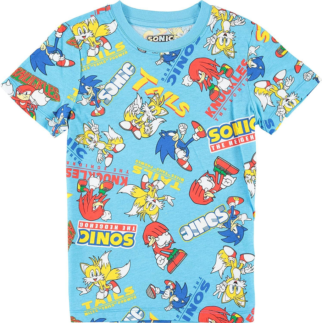 FREEZE Sonic The Hedgehog Boys Short Sleeve T-Shirt - All Over Print Design Sonic Tee