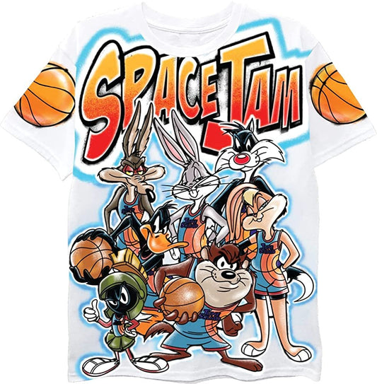 Space Jam A New Legacy Boys Short Sleeve T-Shirt- Looney Tunes Tune Squad Bugs Bunny Group T-Shirt