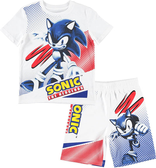 FREEZE Boy's Sonic The Hedgehog Short Sleeve T-Shirt and Shorts Set