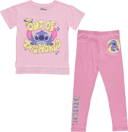 Disney Lilo & Stitch Clothing Set, Short Sleeve T-Shirt and Leggings Set- Girls Sizes 4-16