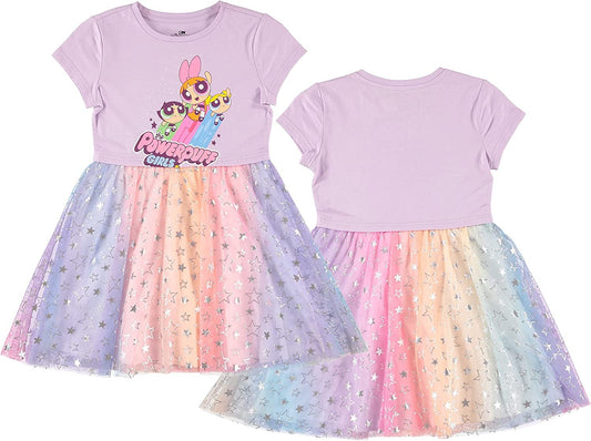 Powerpuff Girls Dress with Tulle Skirt- Powerpuff Tutu Dress - Sizes XS-XL (4-16)