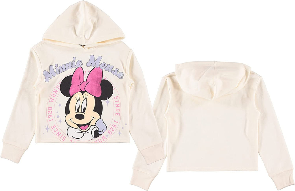 Minnie Mouse Girls Hoodie - Minnie Mouse Skimmer Pullover Hoodie- Sizes 4-16