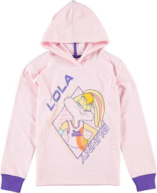 FREEZE Space Jam Girls' Lola Glitter Graphic Pullover Hoodie, Sizes 4-16
