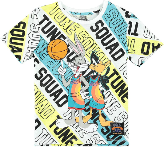Space Jam A New Legacy Boys Short Sleeve T-Shirt- Looney Tunes Tune Squad Bugs Bunny Group T-Shirt