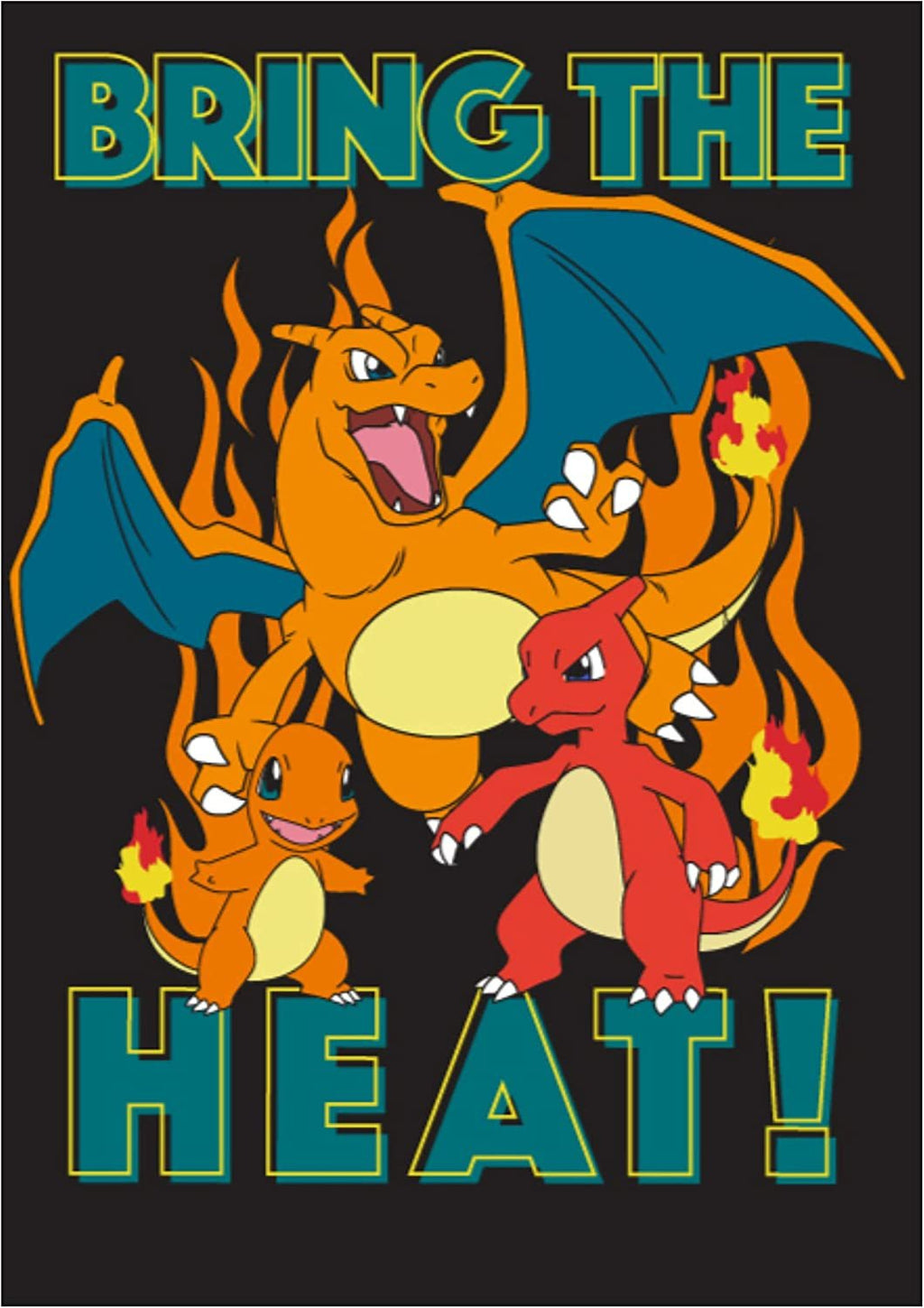 Pokemon Big Boys Charizard Long Sleeve T-Shirt Charizard Team Evolution