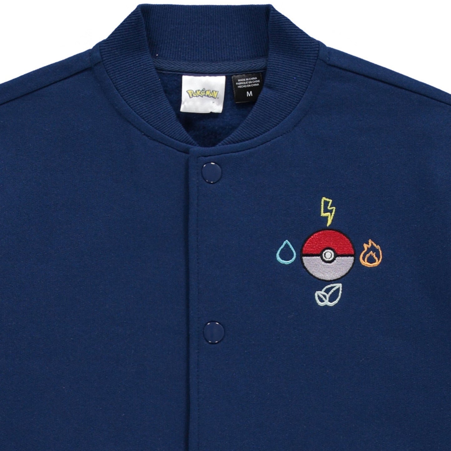 POKÉMON Boys Pokemon Fleece Bomber Jacket- Little and Big Boys Sizes XS-XL (4-16)