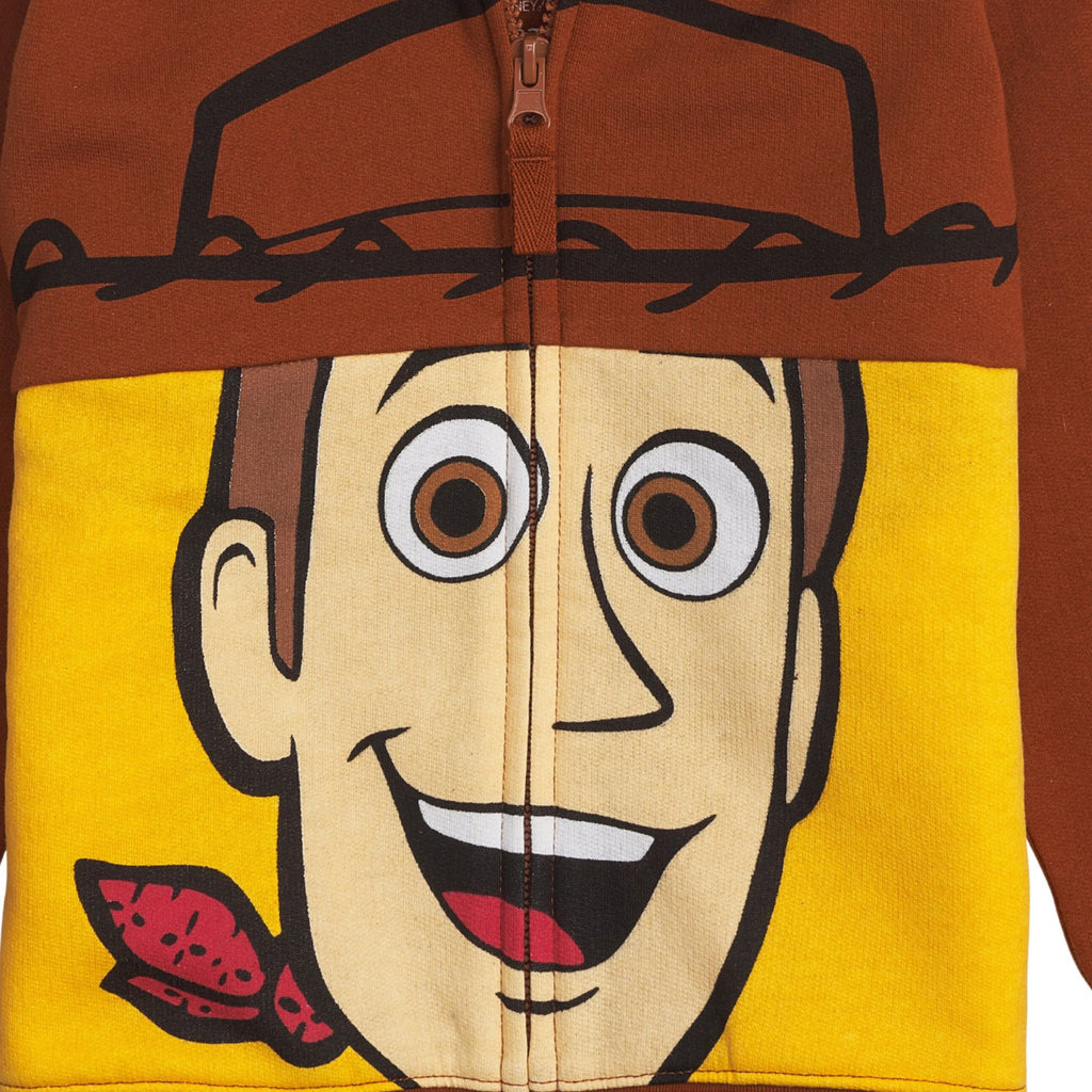Disney Toy Story Big Face Zip Up Character Hoodies - Buzz Lightyear, Sheriff Woody - Boys, Girls, Unisex Sizing
