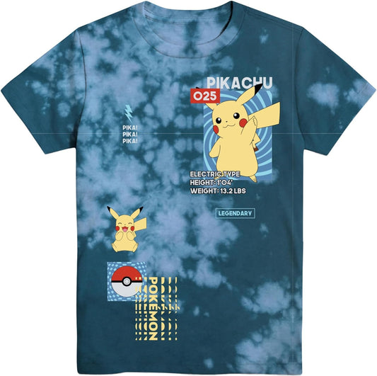 Pokemon Boys Charizard Pikachu Short Sleeve T-Shirt - Pokemon for Little and Big Boys Sizes XS-XXL