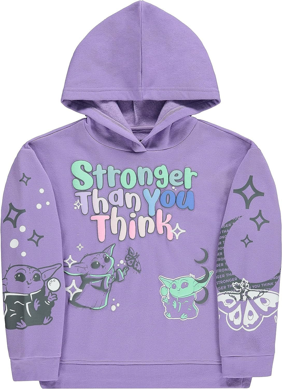 STAR WARS Girls Baby Yoda Clothing Set - Baby Yoda Sweatshirt Hoodie and Jogger - 2-Piece Outfit Set - Sizes 4-16