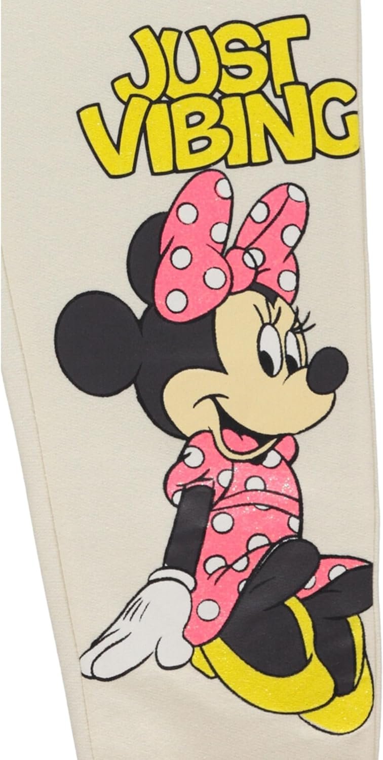 Disney Girls Lilo and Stitch Jogger Sweatpants with Minnie Mouse & Disney Princesses, Little and Big Girls Sizes 4-16