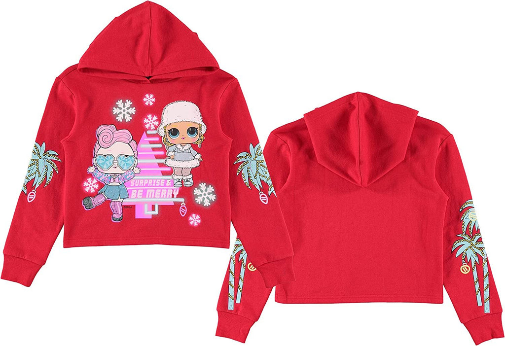 L.O.L. Surprise! Girls Christmas Holiday Hoodie- Diva & Kitty Queen Sizes 4-16