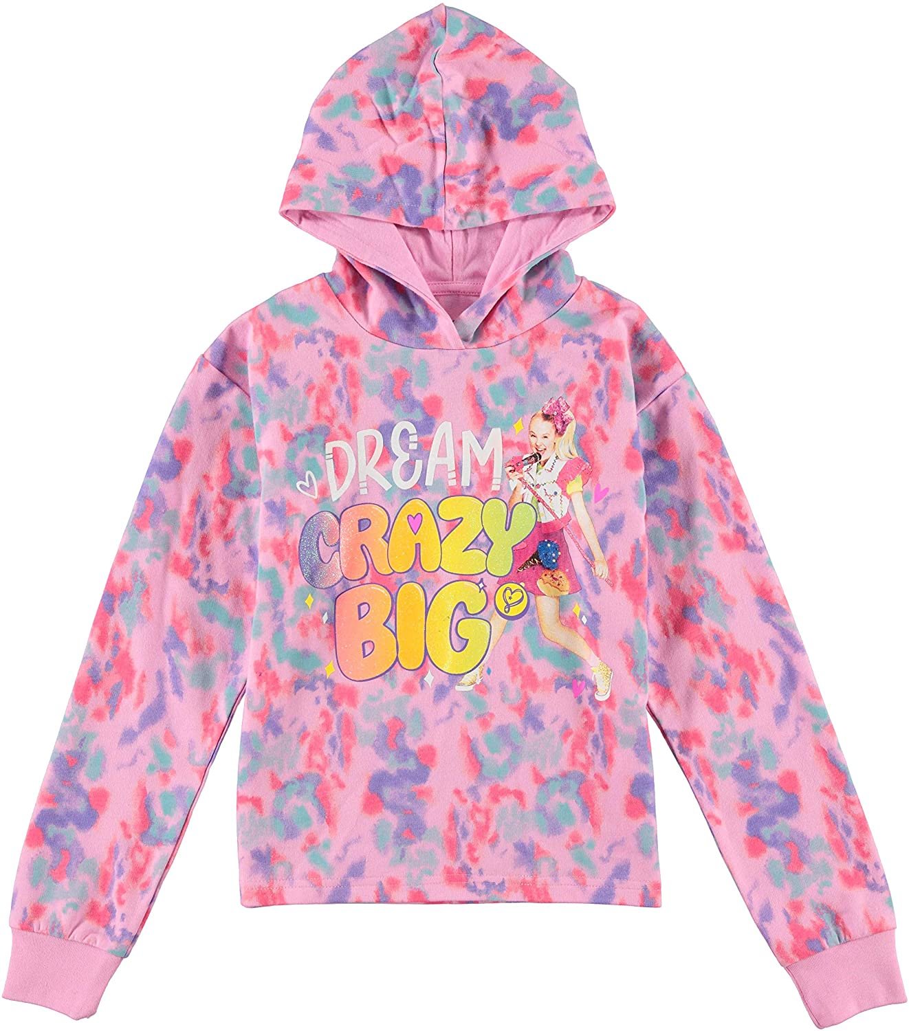 JoJo Siwa Girls Sweatshirt Hoodie and Jogger Clothing Set, Pink Sizes 4-20