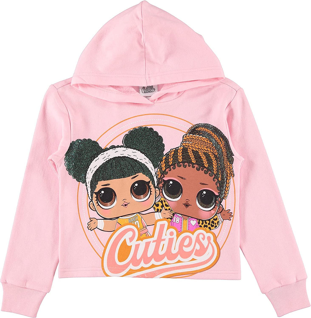 L.O.L. Surprise! Girls All Over Print Hoodie- Raw Edge Skimmer Hoodie Sizes 4-20
