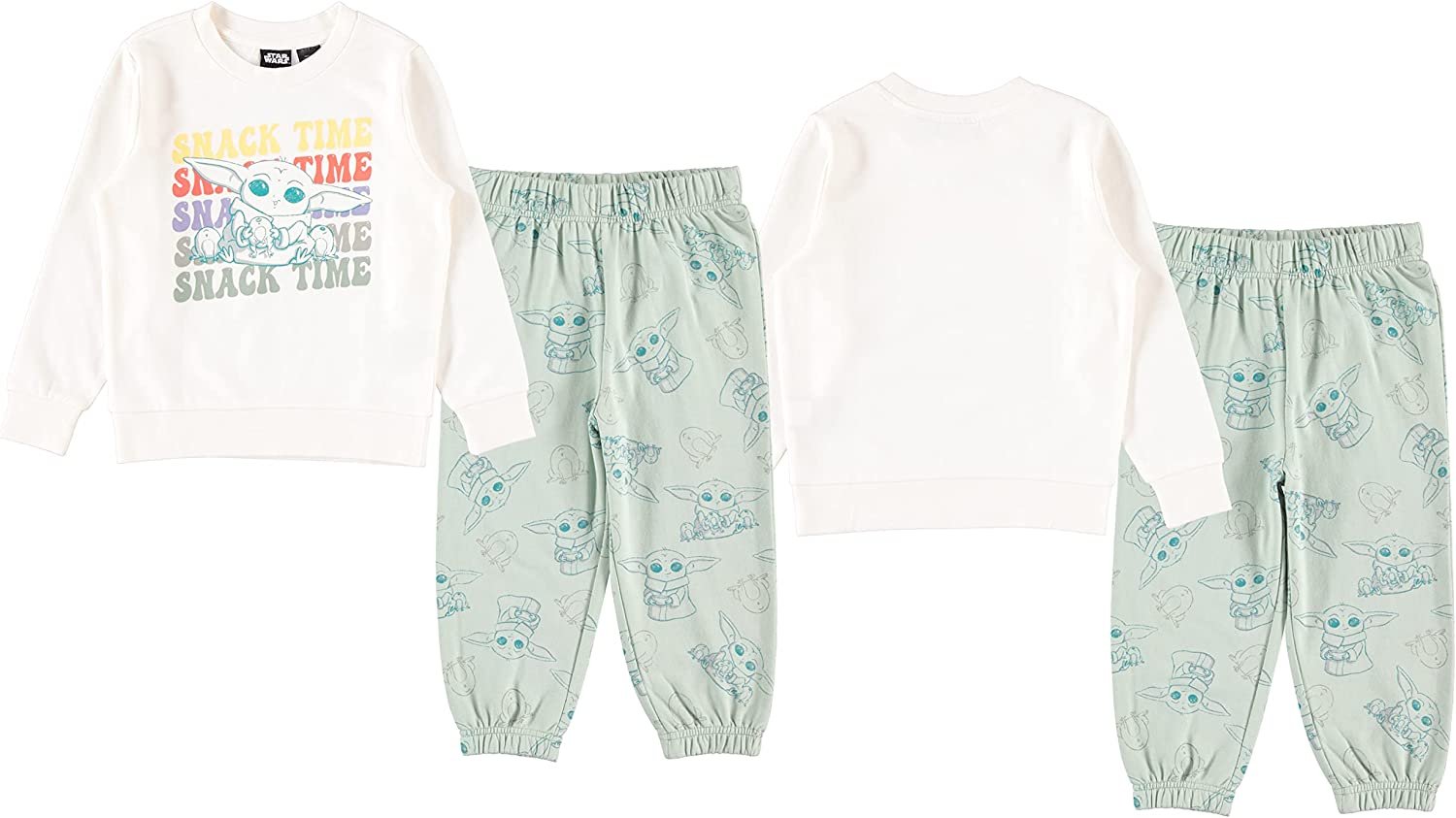 STAR WARS Toddler Boys' Baby Yoda Clothing Set Sweatshirt and Jogger Pants - Baby Yoda Clothing For Toddlers - Sizes 2T-5T