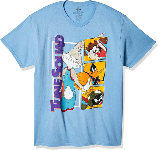 space jam Men's 2: a New Legacy Short Sleeve T-Shirt-Bugs, Taz, Daffy, Marvin
