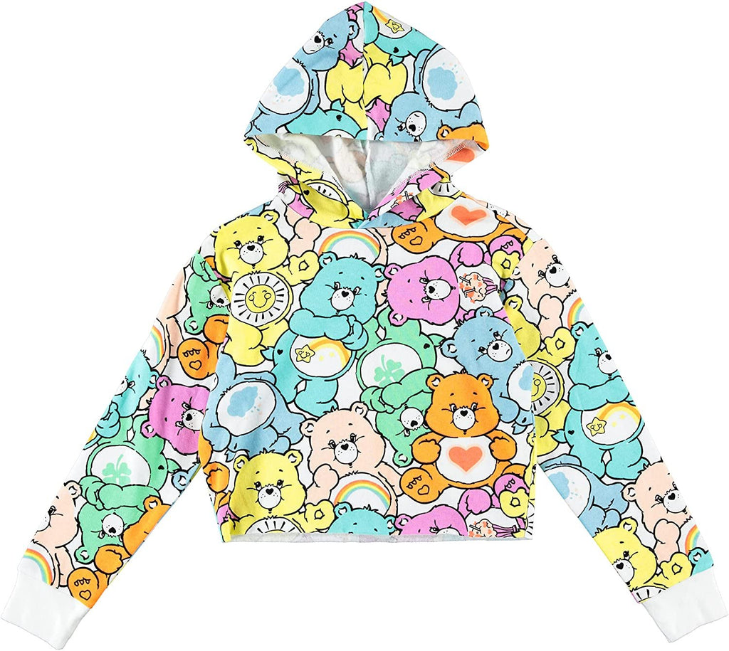 FREEZE Care Bears Girls Hoodie- All Over Print Raw Edge Skimmer Hoodie Sizes 4-20