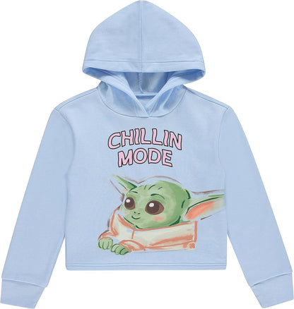 STAR WARS Girls Baby Yoda Clothing Set - Baby Yoda Hoodie,Shorts and Jogger 3-Piece Outfit Set - Sizes 4-16