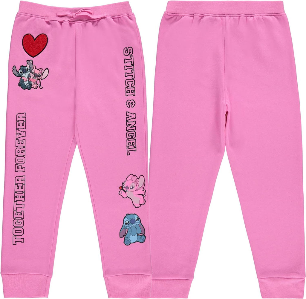 Disney Girls Lilo and Stitch Jogger Sweatpants with Minnie Mouse & Disney Princesses, Little and Big Girls Sizes 4-16