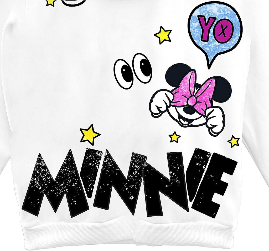 Minnie Mouse Girls Hoodie - Minnie Mouse Skimmer Pullover Hoodie- Sizes 4-16