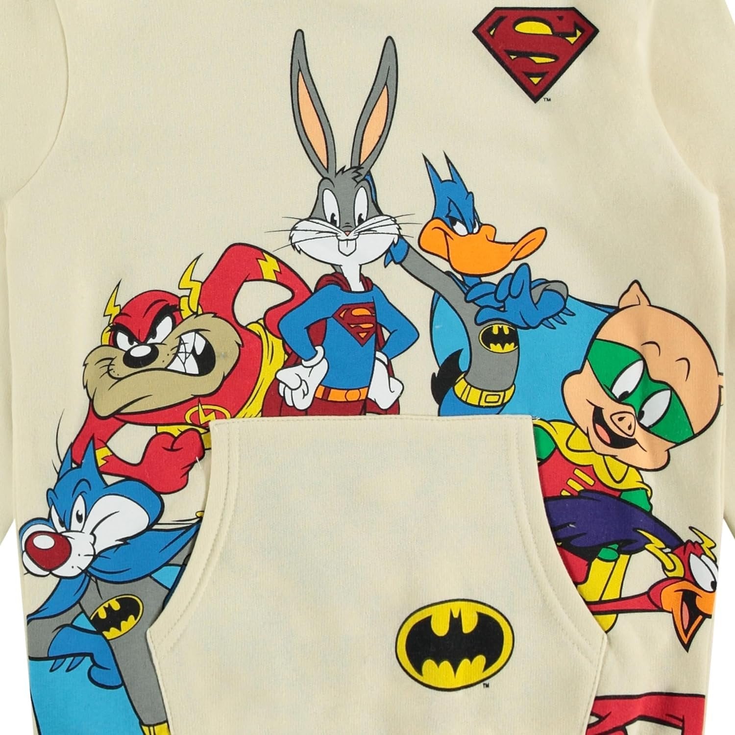 DC Comics Boys Pullover Hoodie and Jogger Sweatpants Set, Superman & Batman Sets for Little and Big Boys Sizes 4-20