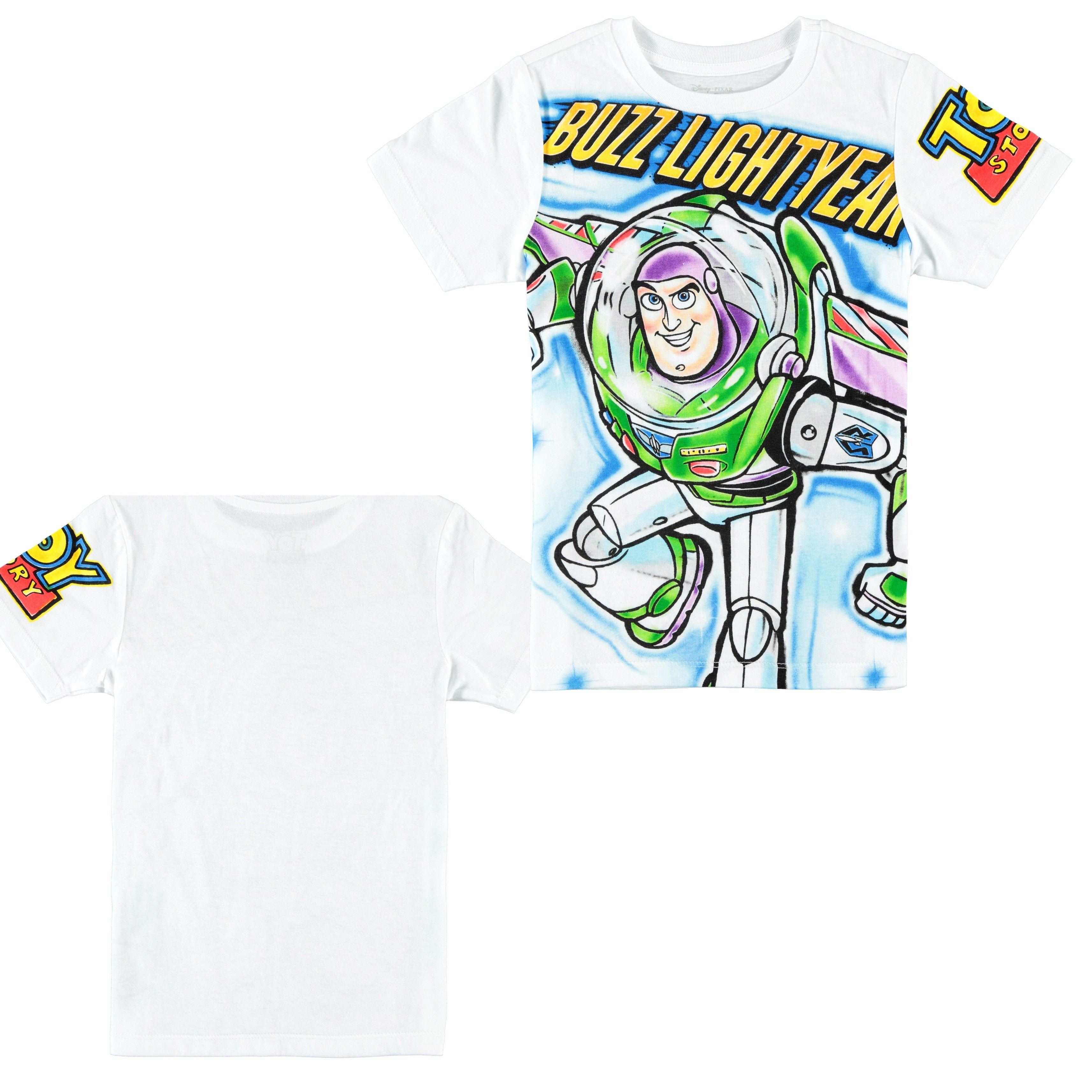 Disney Toy Story Boys Buzz Lightyear T-Shirt - Air Brushed Design Toy Story Boys T-Shirt