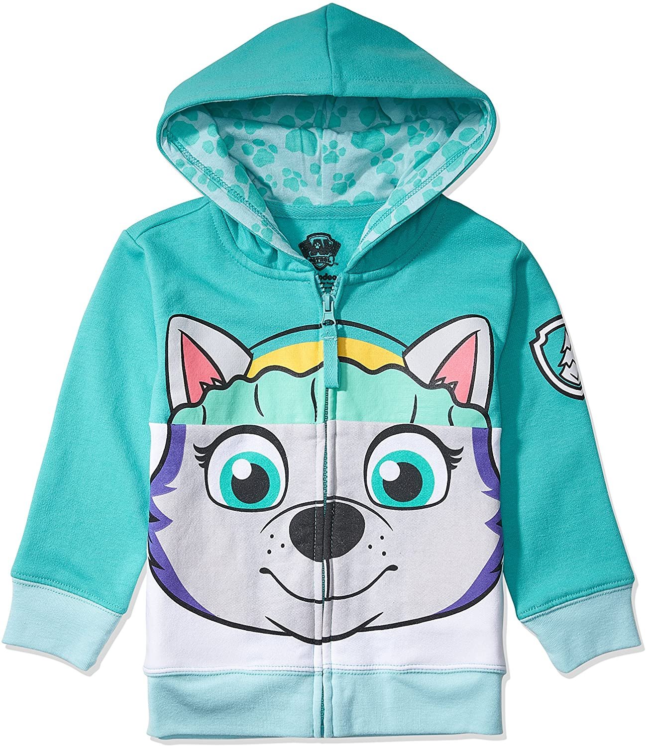 Nickelodeon Paw Patrol Character Big Face Zip-up Hoodies - Skye, Everest - Toddlers