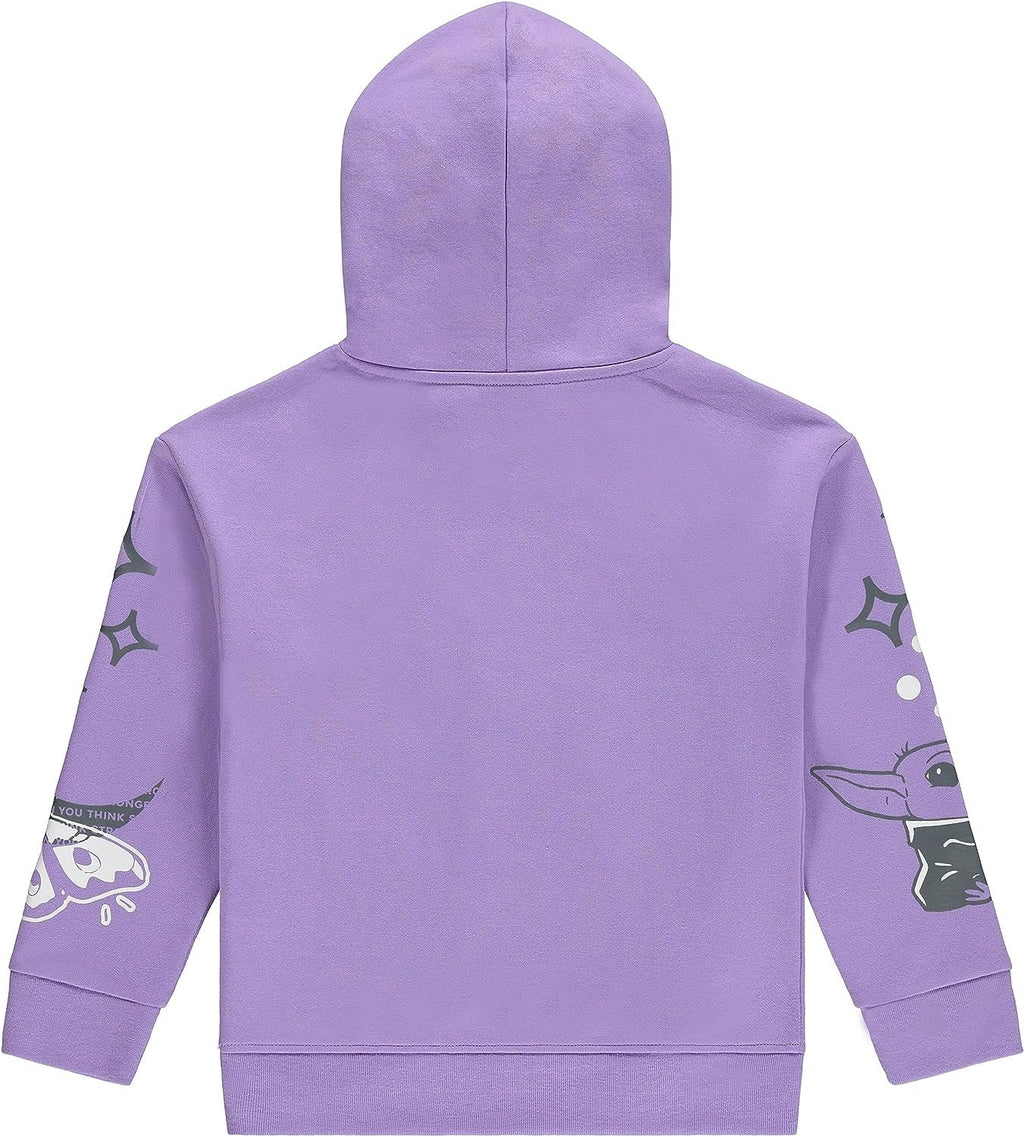 STAR WARS Girls Baby Yoda Clothing Set - Baby Yoda Sweatshirt Hoodie and Jogger - 2-Piece Outfit Set - Sizes 4-16