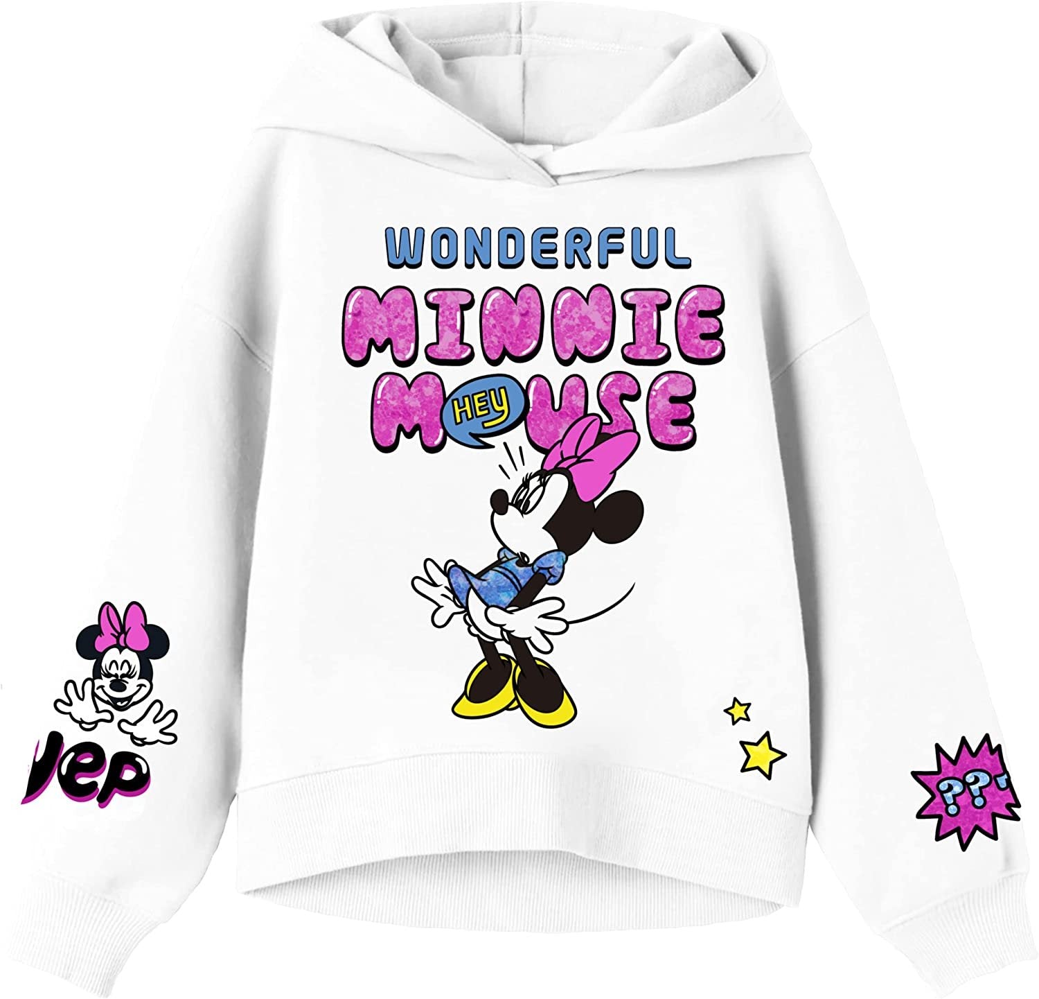 Minnie Mouse Girls Hoodie - Minnie Mouse Skimmer Pullover Hoodie- Sizes 4-16