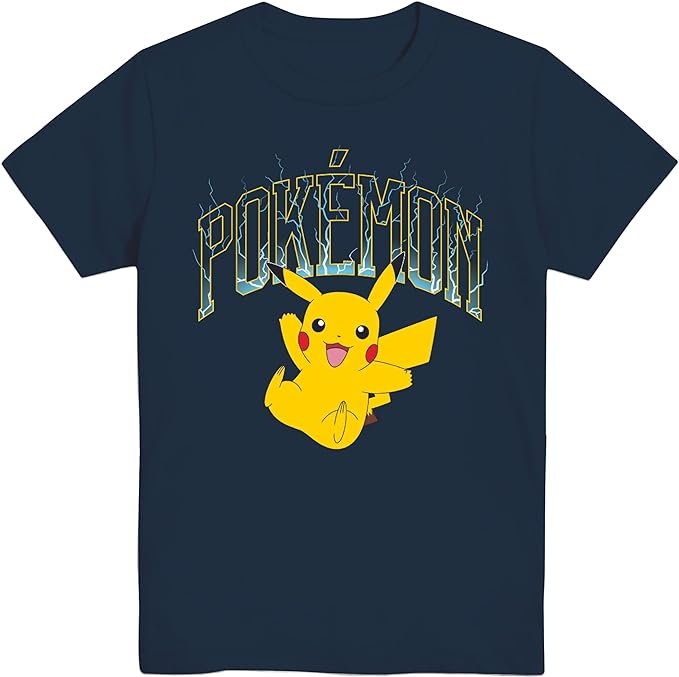 Pokemon Boys Charizard Pikachu Short Sleeve T-Shirt - Pokemon for Little and Big Boys Sizes XS-XXL